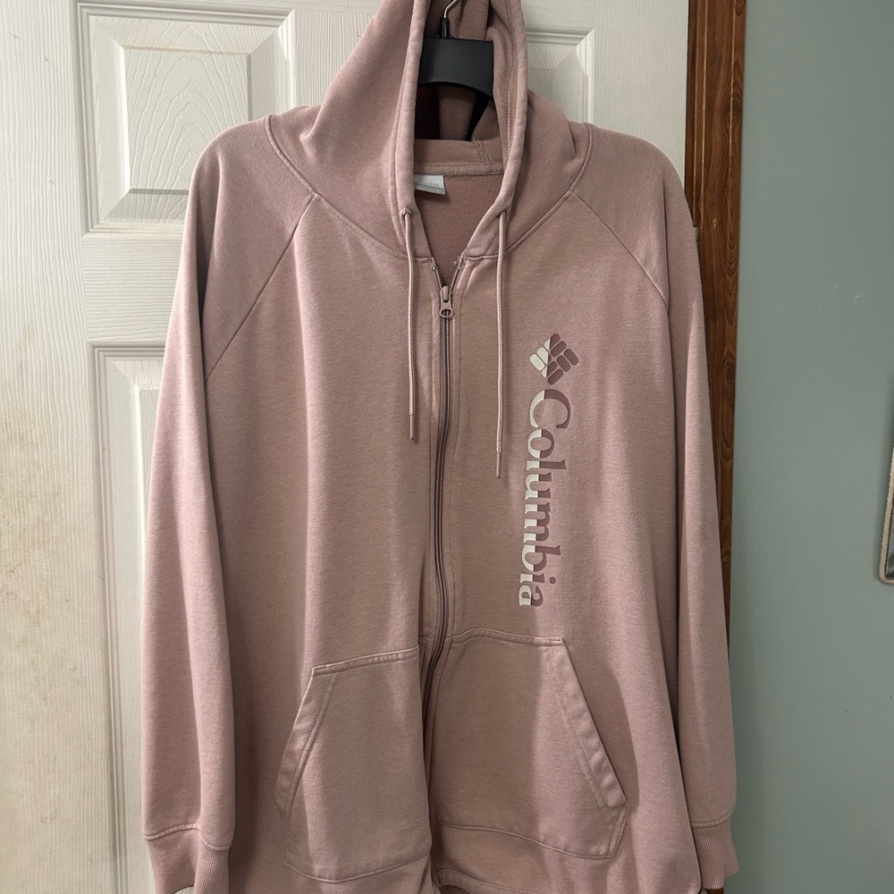 Columbia Light Mauve Full-Zip Hoodie